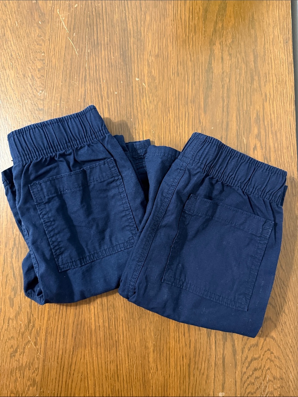 Boys Childrens Place 2 pairs of Navy Cargo Shorts with Elastic Waist size 10